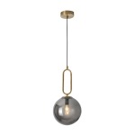 Arya Metal And Glass Pendant Gold Chrome - Satin Clear Glass
