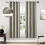 Chrisdowa 100% Blackout Sand Solid Curtains 72 Inches Long 2 Panels For Bedroom Living Room Farmhouse Room Darkening Thermal Ins