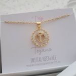 K14 - Stunning Initial Letter Necklace On Personalized Card Gold Cz Stainless Steel - T Initial - CB0111373