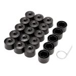 20PCS Car Wheel Lug Nut Covers 17MM Car Wheel Bolt Cover With Removal Tool Compatible With Jetta Beetle Passat GTI Cc 1K0-601-17