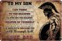 Viking Warrior To My Son Tin Sign Viking Decor Gifts For Men