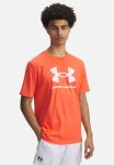 Under Armour Ua Sportstyle Logo Update Short Sleeve - Fire & White