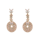 Angelette Crystal Cubic Zirconia Earrings - Pastel Gold