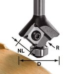 Festool Roundover Cutter With Reversible Blades S8 Hw R1 D28 KL12 7OFK