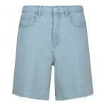 Half Elastic Raw Edge Denim Short