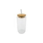 Clear Glass With Straw Durable Reusable Ideal For Daily Use