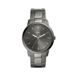 Fossil Men&apos S Minimalist Gunmetal Bracelet Watch