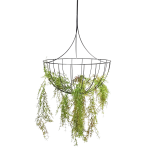 Half Moon Hanging Planter - Light Grey Ferrotex