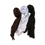 Premium Jersey Hijab 3-PACK - Soft Stretch Head Scarf Wrap 170 X 70 Cm