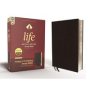 Niv Life Application Study Bible Red Letter Edition   Black   Leather / Fine Binding