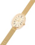 Goldair Gold Vintage Mesh Oval Face Watch