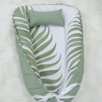 Baby Nest Baby Sleeping Pod Palm Leaf Sage Green Neutral