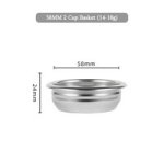 Coffee Accessories 3-EAR Bottomless Portafilter Compatible For 2 Cup Basket