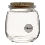 Glass Round Bottles With Cork Lids 6 Pack 260ML 90X90MM Dia