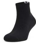 Unisex Ua Core Quarter 3-PACK Socks - Black LG