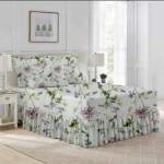 Smte 5 Piece Bedspread Set-white Double With Keychain