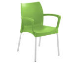 Sapphire Armchair Alu Legs - Lime