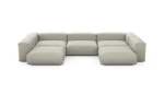 U-shape Sofa - Linen - Stone - 377CM X 220CM