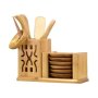 Bamboo Tea Tool Set Chinese Gongfu Tea Ceremony Accessories Spoon Clip Tray