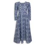 Blue Printed Dress & Doek