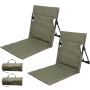 Folding Camping Chair With Backrest Outdoor Beach Chair Portable Recliner
