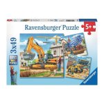 - Large Construction Vehicles - 3 X 49PC Puzzles