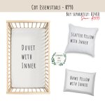 Cot Essentials Combo Custom Nursery Set