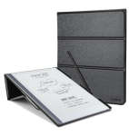 Remarkable 2 Premium Leather Texture Multi-angle Foldable Stand Cover Black
