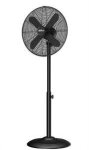 Alva Air 40CM Matte Black Finish Telescopic Pedestal Fan – Adjustable Height Up To 1.2 Metres 3 Speed Functions 4 Durable Metal Blades For