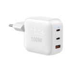 QDOS Powercube 100W Triple Port Power Adapter - White
