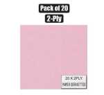 Serviettes 2PLY 33CM 20PC Plain Pink Marketplace Brits Bros