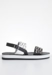 Sibongile Platform Leather Sandal - Black & White