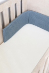 Ocean Grid Washed Cotton Cot Bumper - Cover & Inner