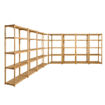 8 Bay Diy Wooden Shelving With 5 Levels Of Premium Shelves 2.4M High - 600MM Deep