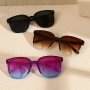 3pcs Glasses Retro Simple Men And Women Trendy Travel Street Shooting Glasses Decorative Mirrors