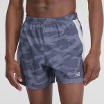 New Balance Men's Printed Accelerate 5" Short - Gray - 2XL