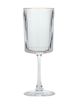 Set Of Four Ribbed Wine Glasses - None Clear