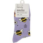 Clicks Trendy Socks Purple With Bees 3-6