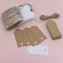 100PCS Matte Finish Blank Kraft Paper Tags For Luggage & Wedding Crafts - Daily Office Supplies