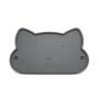 Cat Shape Pet Food Mat Pet Feeding Mat Cat Mat 49X31.5CM-GREY