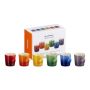 Le Creuset Stoneware Rainbow Set Of 6 Espresso Mugs - 100ML