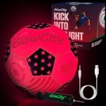 Glowcity Rechargeable Light Up Soccer Ball Size 5 Indoor outdoor Glow In The Dark Soccer Ball For Teen Boys Gifts - Sports Birth