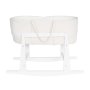 Snuggletime - Moses Basket - White Cotton Woven Rope Basket & Stand