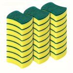 12 24PCS Scrubbing Sponge And Scrubbing Mat - Ideal For Cleaning Kitchens Tableware And Bathrooms - Strong And Long-lasting