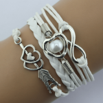 Cupid Arrow Stackable Pu Leather Bracelet Stackable Hand Jewelry Decor