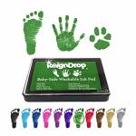 Reigndrop Ink Pad For Baby Footprint & Handprint - Creates Impressive Long Lasting Keepsake Stamp For Infant & Kids. Smudge Proo
