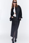 Oversized Coated Shirt - Black