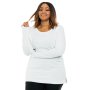 Donnay Plus Size Fitted Fine Gauge Embellished Jumper - Milk