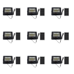 200W Solar Flood Light With Remote &panel IP67 Outdoor Security LIGHT-9PACK