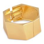 Hexagon Cuff Gold Bangle Bracelet